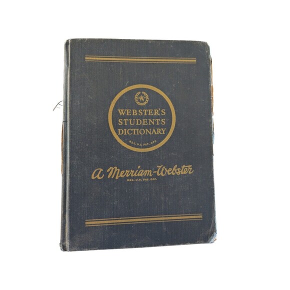 Webster's Students Dictionary 1962 Vintage Book Thumb Index HC American Book - Picture 1 of 7